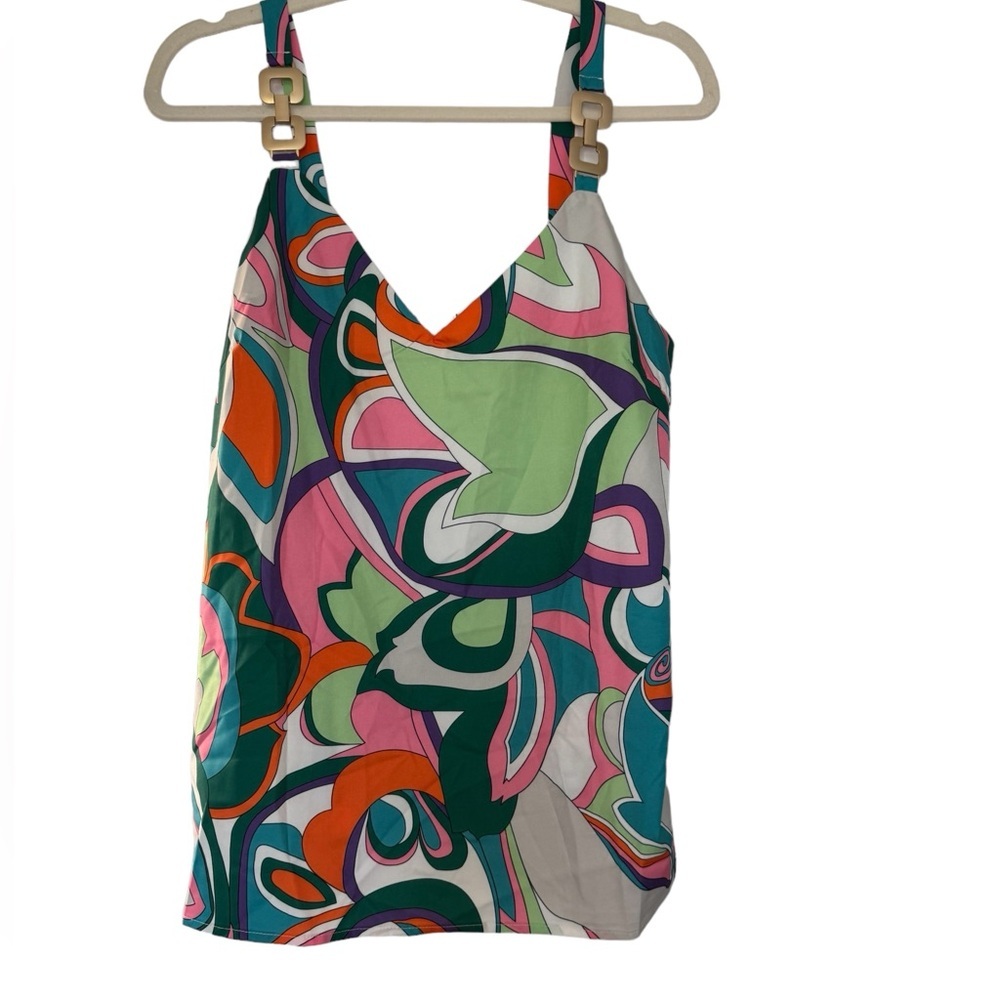 Colorful Printed Sleeveless Camisole Size XL